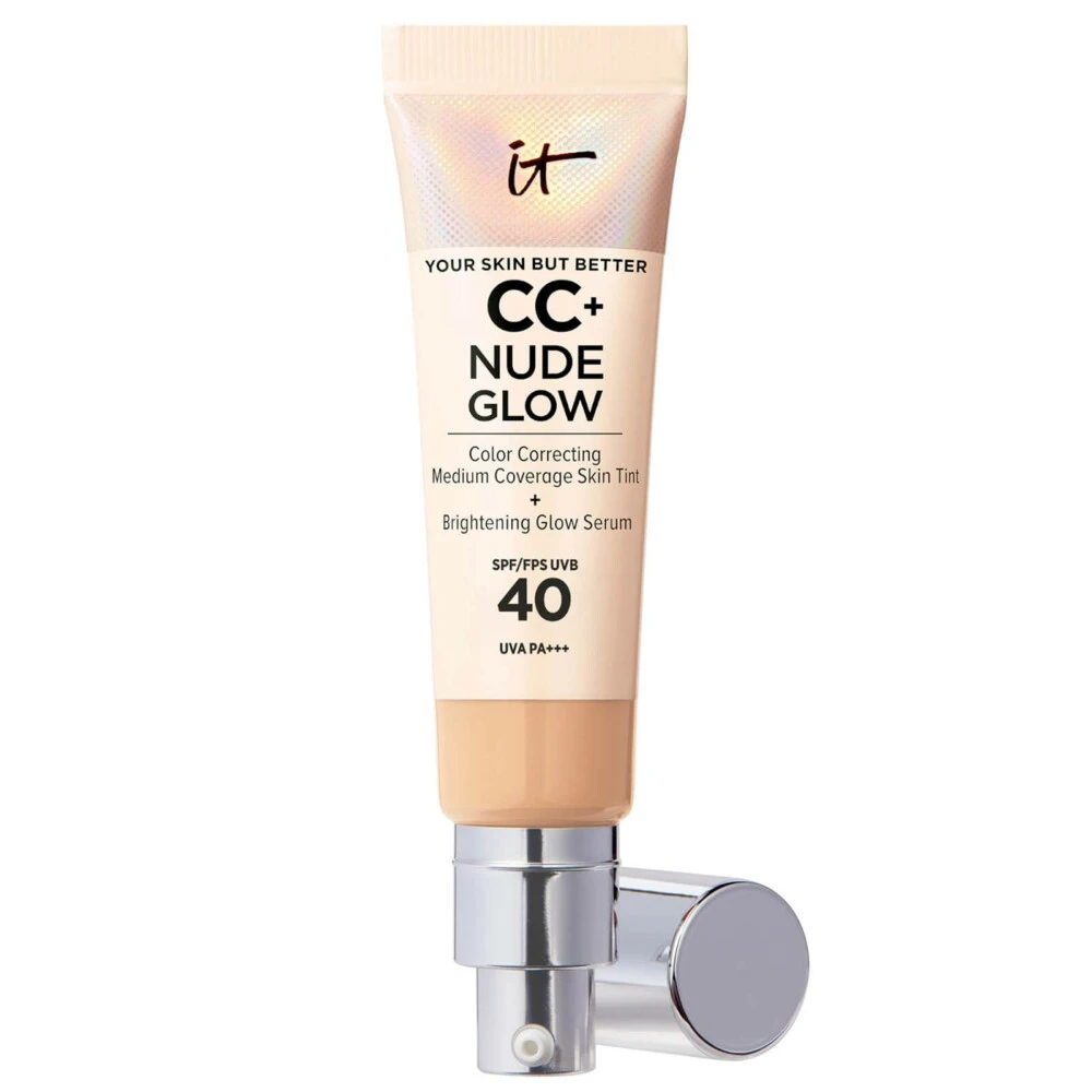 IT Cosmetics CC+ Nude Glow Lightweight Foundation + Glow Serum SPF 40 Medium 3 IT Cosmetics CC+ Nude Glow Lightweight Foundation + Glow Serum SPF 40 Medium