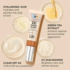 IT Cosmetics CC+ Nude Glow Lightweight Foundation + Glow Serum SPF 40 Medium 11 IT Cosmetics CC+ Nude Glow Lightweight Foundation + Glow Serum SPF 40 Medium -Beauty Verkoop 1072760 5